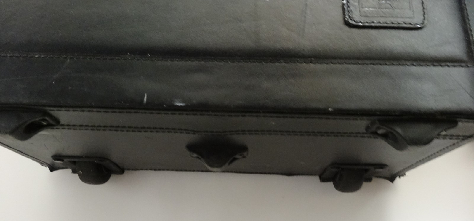 Vintage Leather Travelpro Hard Briefcase on Wheels