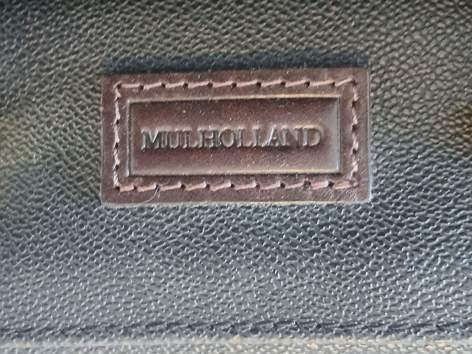 VINTAGE MULHOLLAND HANDCRAFTED BLACK LEATHER GARMENT TRAVEL BAG MADE IN USA