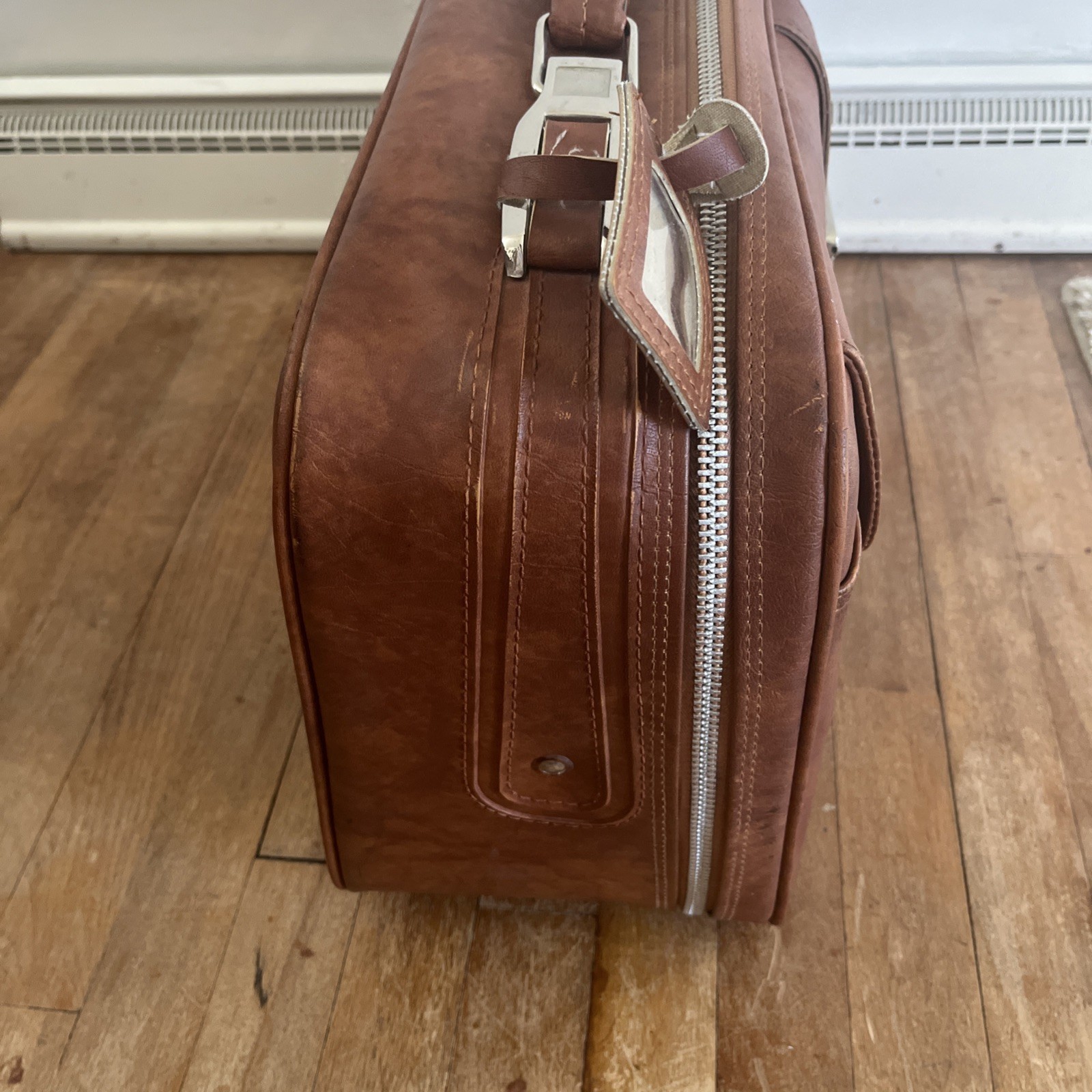 Vtg Samsonite Sonora II Carry On Luggage Suitcase Brown Faux Leather – READ