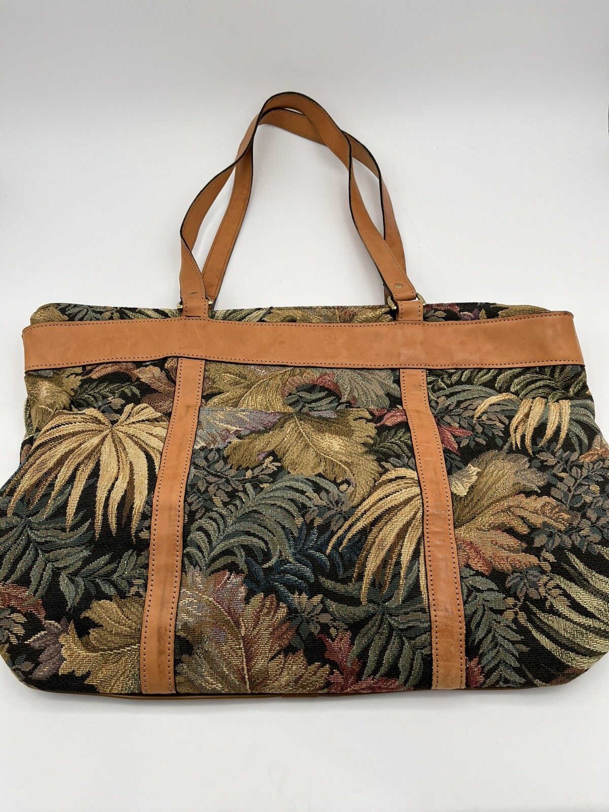 BOYT Tapestry Carry On Luggage Travel Bag Satchel 16.50″ x 6″ Beautiful Vintage