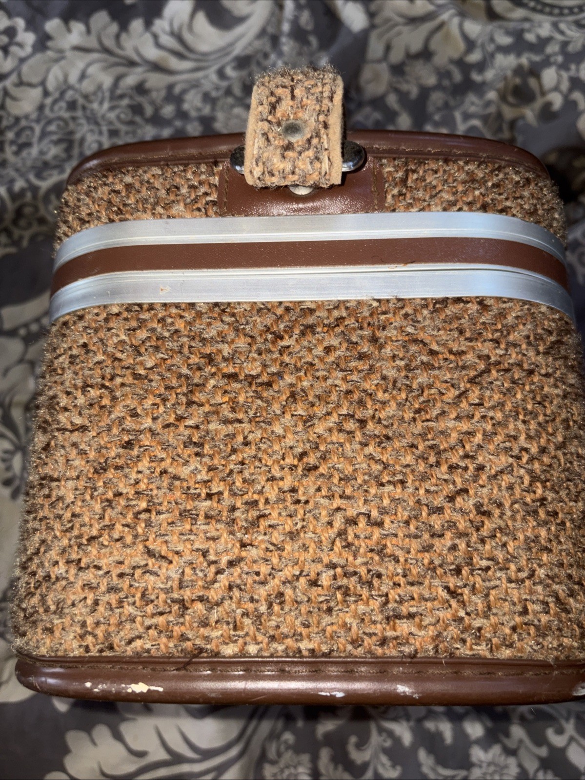 Amelia Earhart Tweed Vintage Luggage Made For The Baltimore Luggage Company