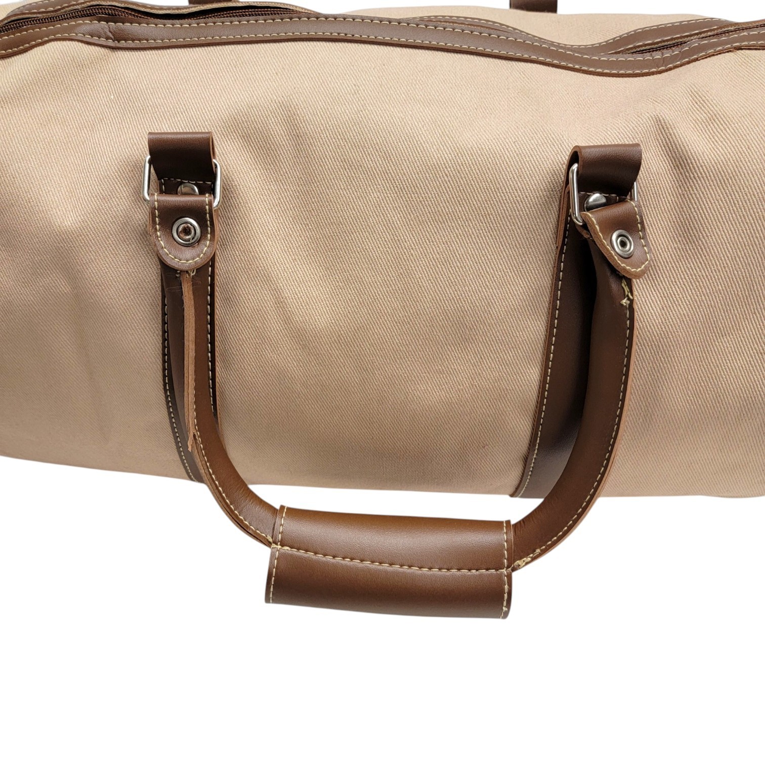 Vintage Karl Lagerfeld Duffle Bag Club Parfums Tan Canvas Travel Gym Weekender