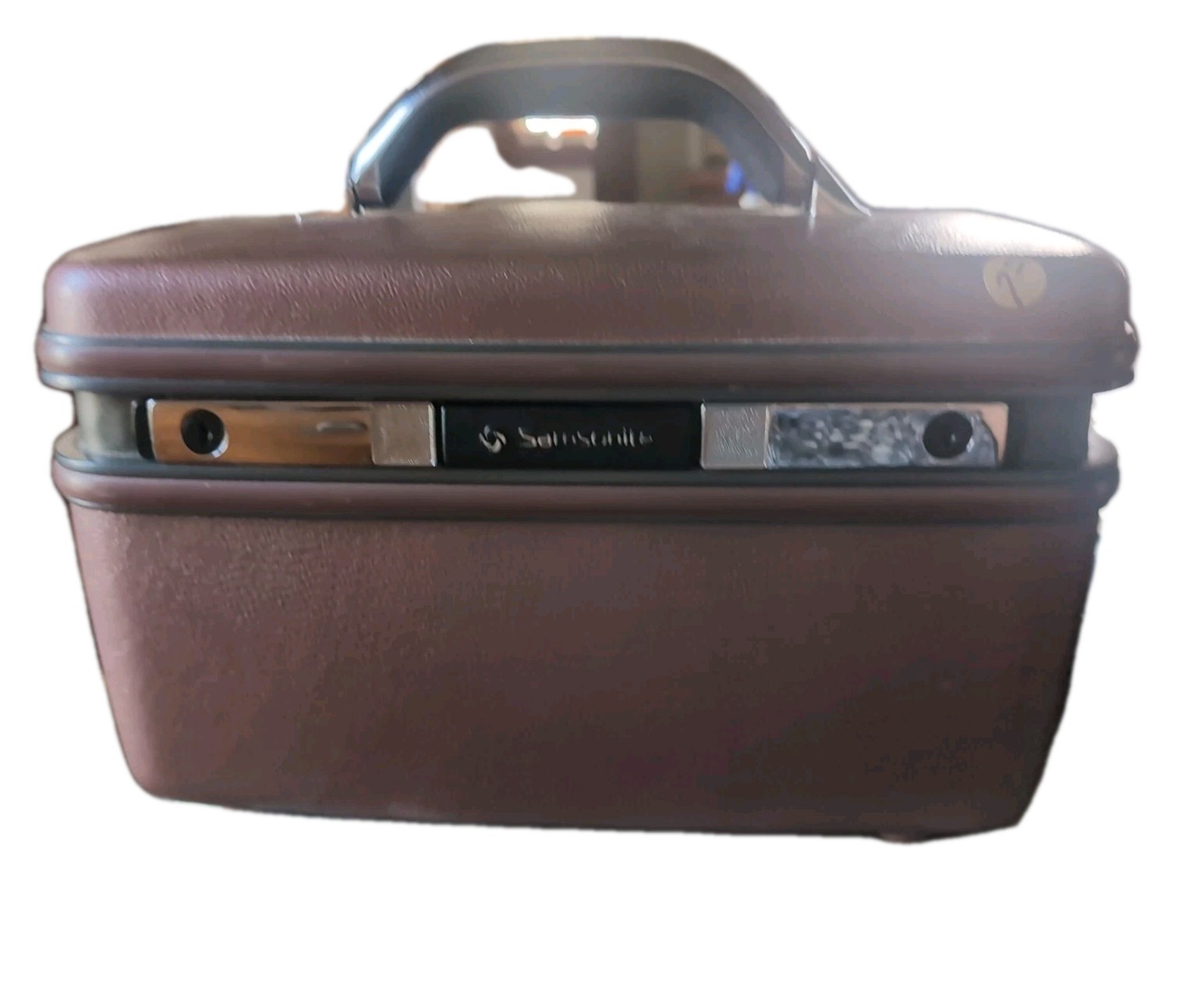 VINTAGE Samsonite Silhouette 4 Train Case Mauve Rose Train Mirror Pocket No Key