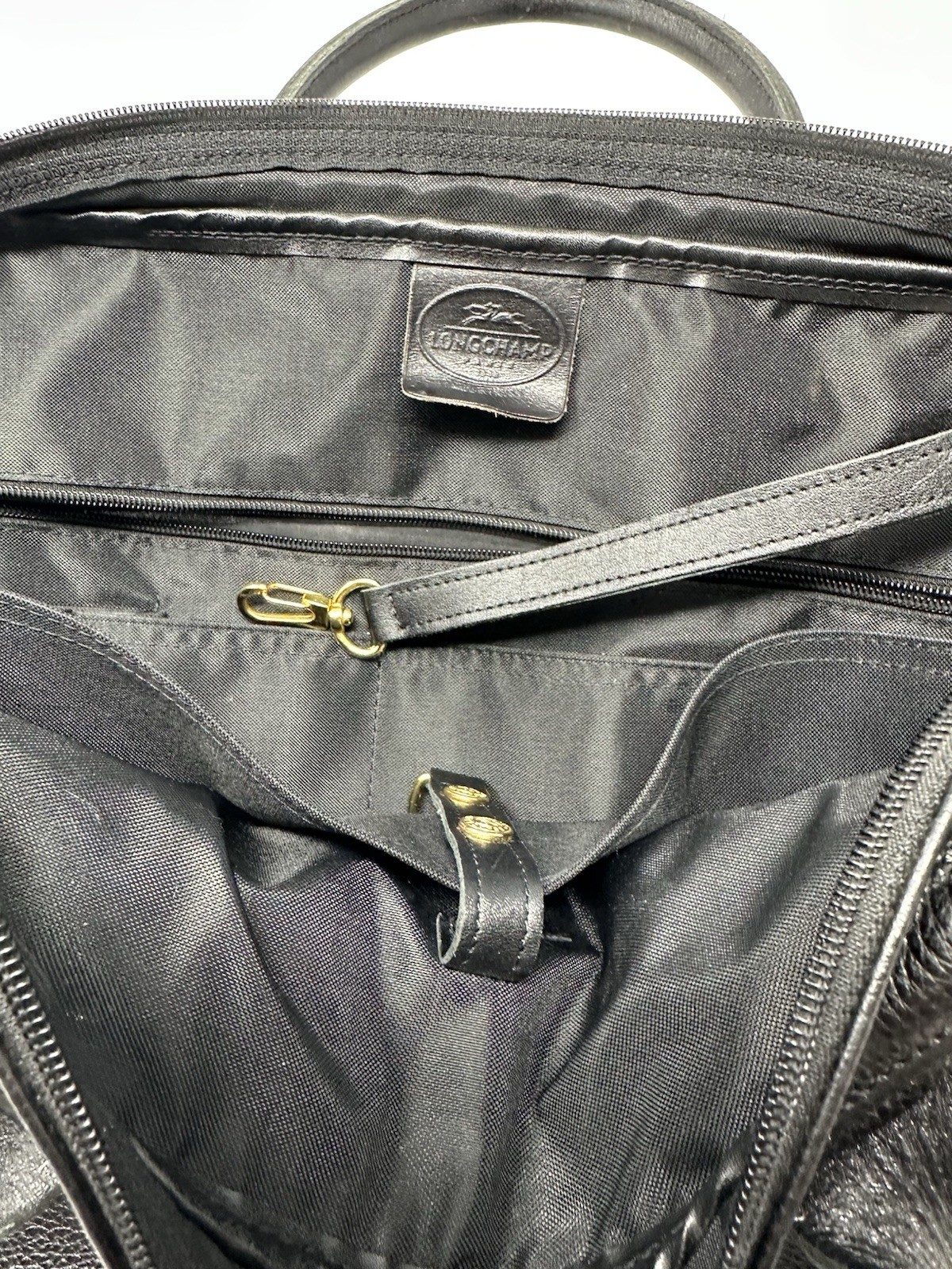 Longchamp Leather Bag Briefcase Style 10”x14”x4”