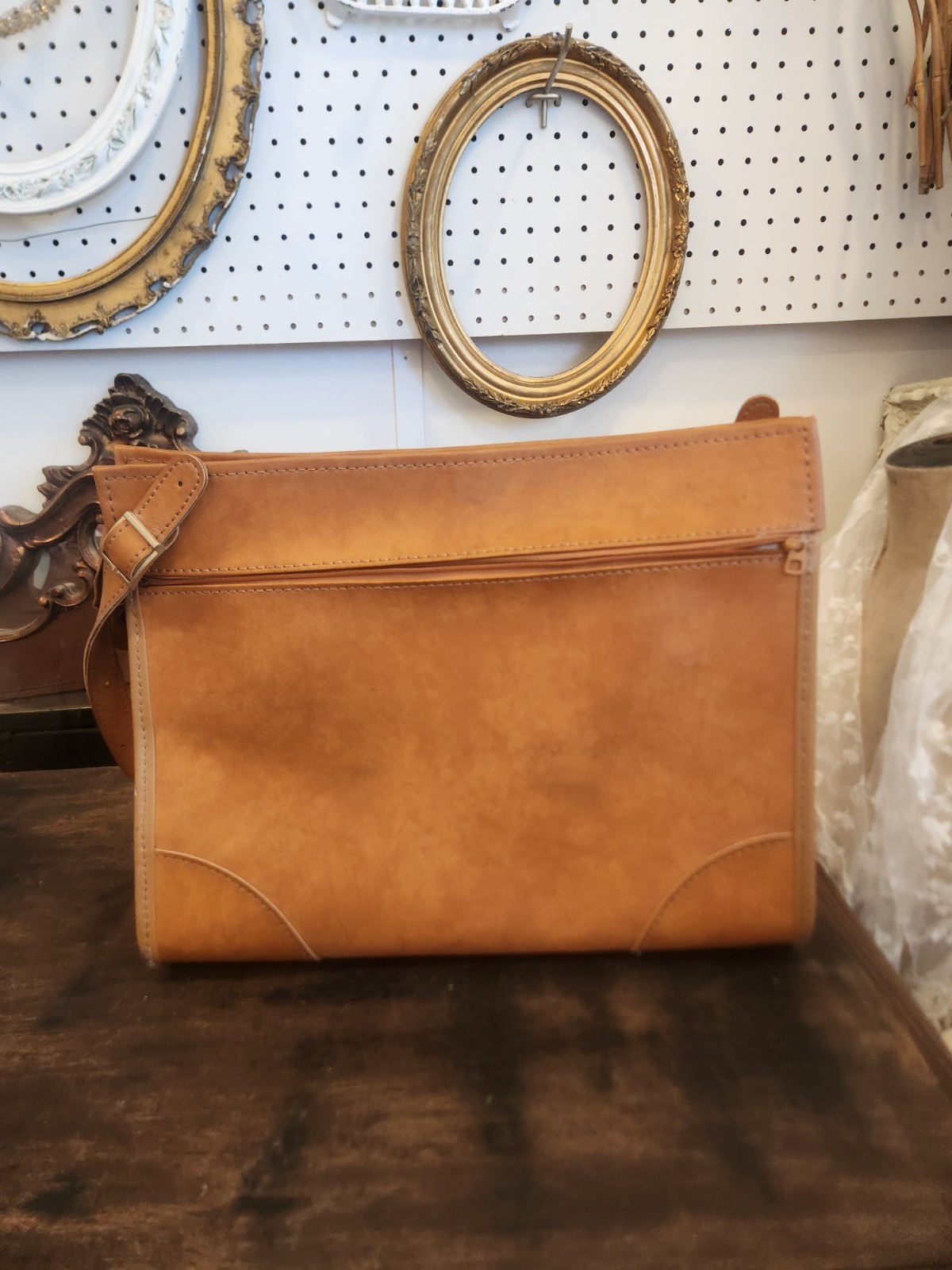 Vintage Hartmann Belting Leather Plastic Lined Weekender Bag
