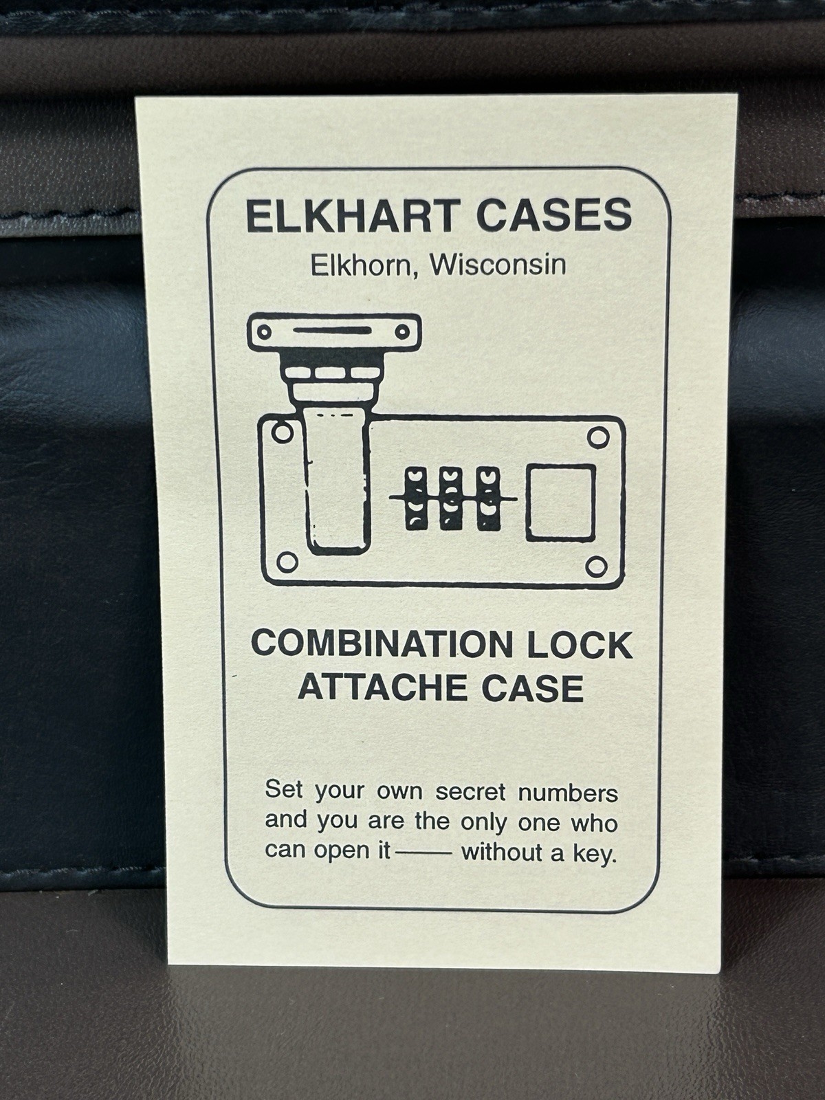 Vintage Elkhart Hard Shell Attache Case Combo Lock Briefcase – Elkhorn Wisconsin
