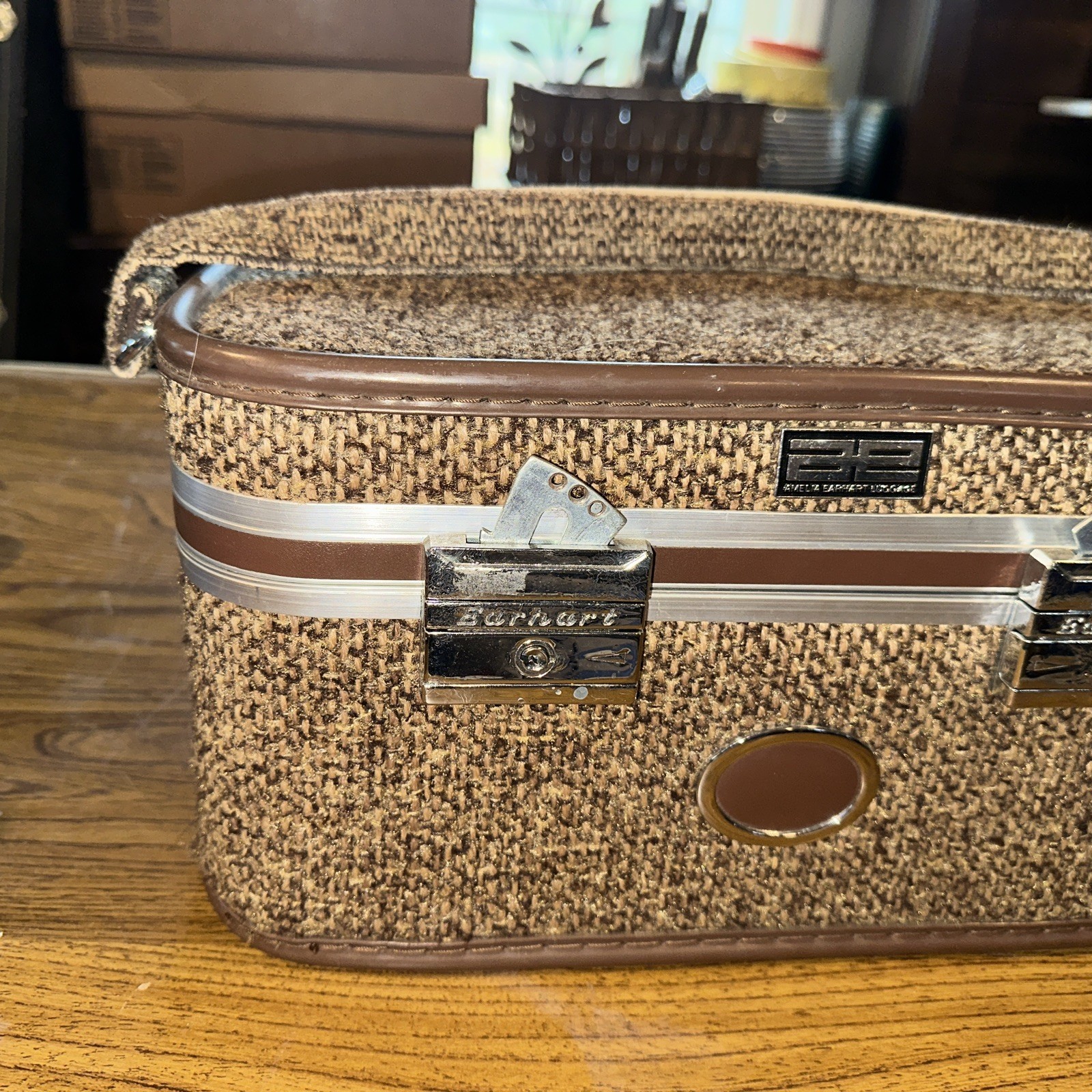 Amelia Earhart Tweed Vintage Luggage Made For The Baltimore Luggage Company