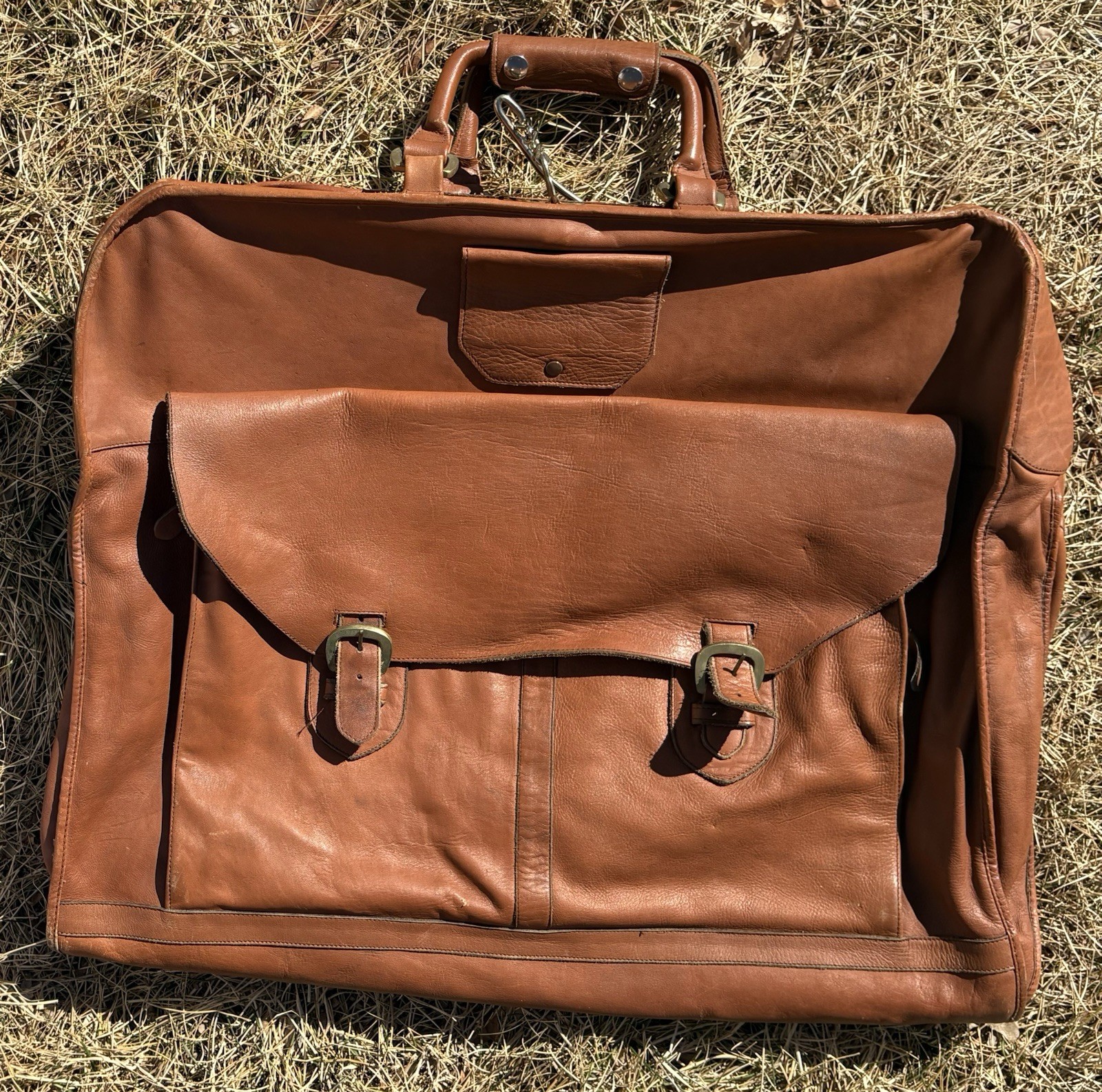 Vintage Samsonite All Leather Garment Bag Luggage Suitcase Travel Sophisticated