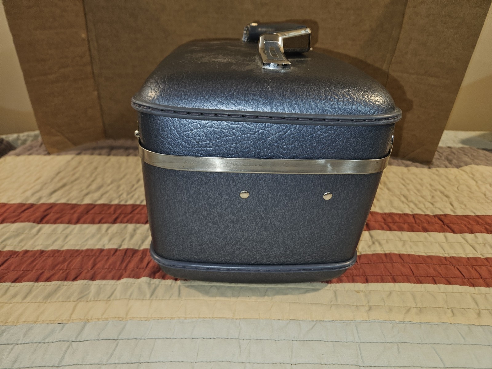 Vintage American Tourister Train Case w/ Mirror, key, and combo reset info