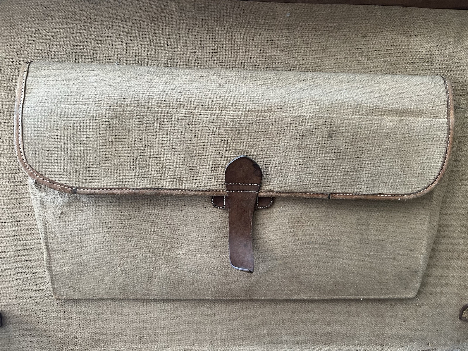 Moritz Madler Leather Travel Case, Germany 1930’s White Star Cunard Tags
