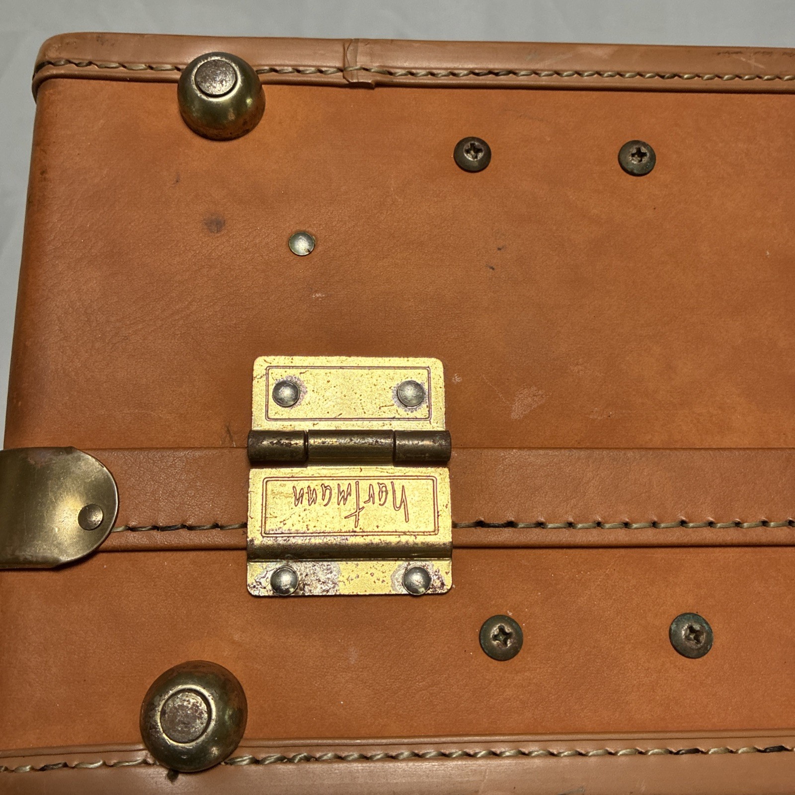 Hartmann Belting Leather Suitcase Vtg Luggage Case Paisley 21″x12.5″x7″
