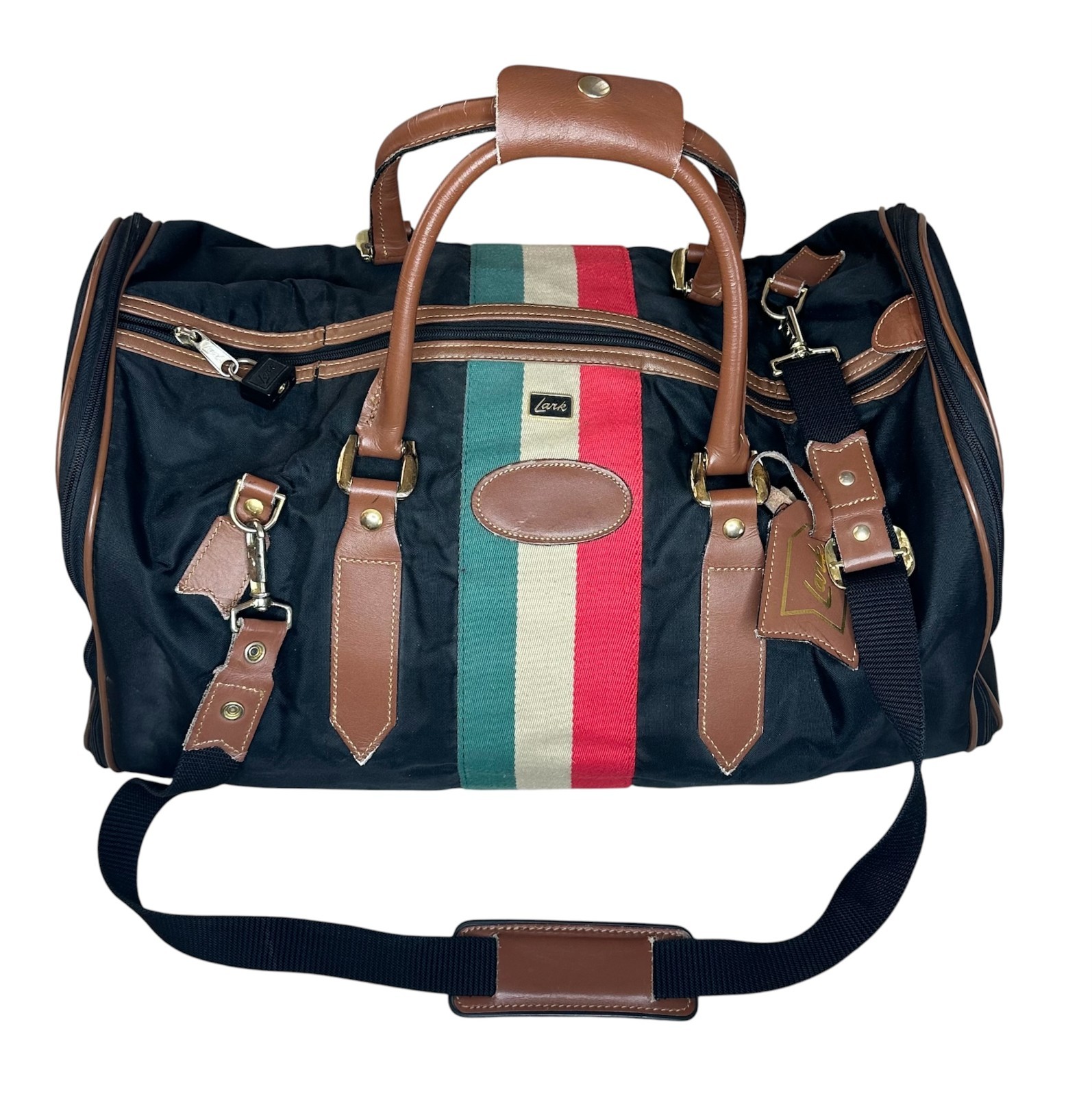Vintage Lark Weekender Duffel | Expandable Sides | Lock + Strap