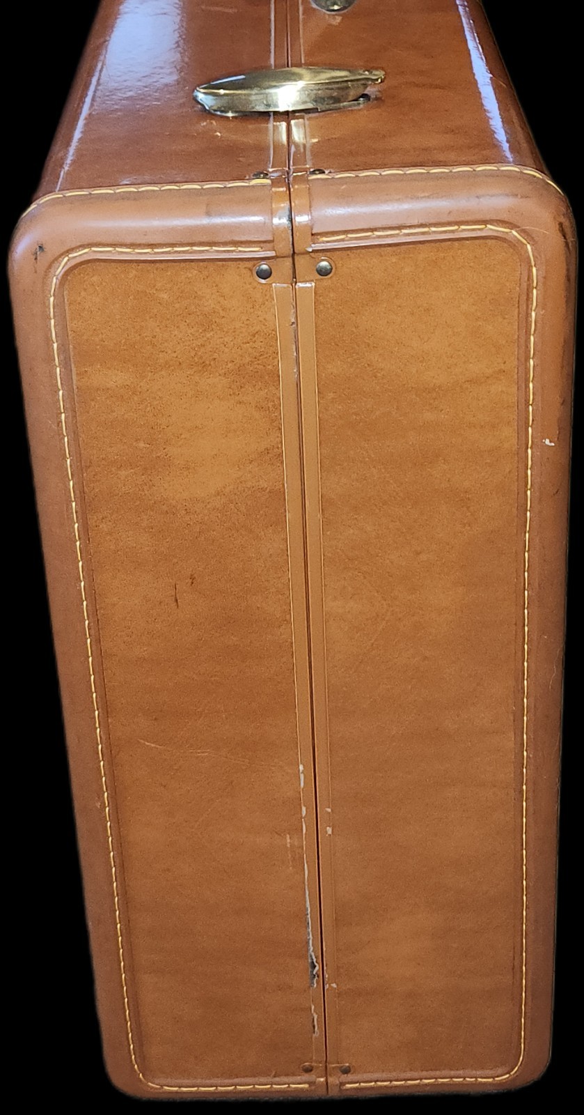 VTG~Samsonite~Shwayder Bros~Streamlite~Hard Side~Suitcase~Saddle Tan~26″~NO KEY