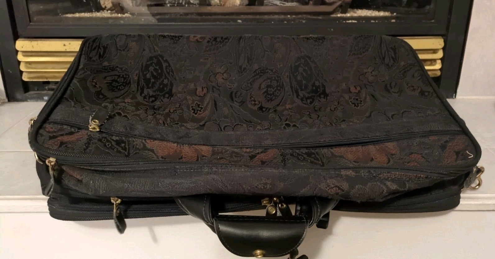 Vtg Samsonite Carry On Luggage-Silhouette 5- 1993-Paisley Fabric Print-15x23x9