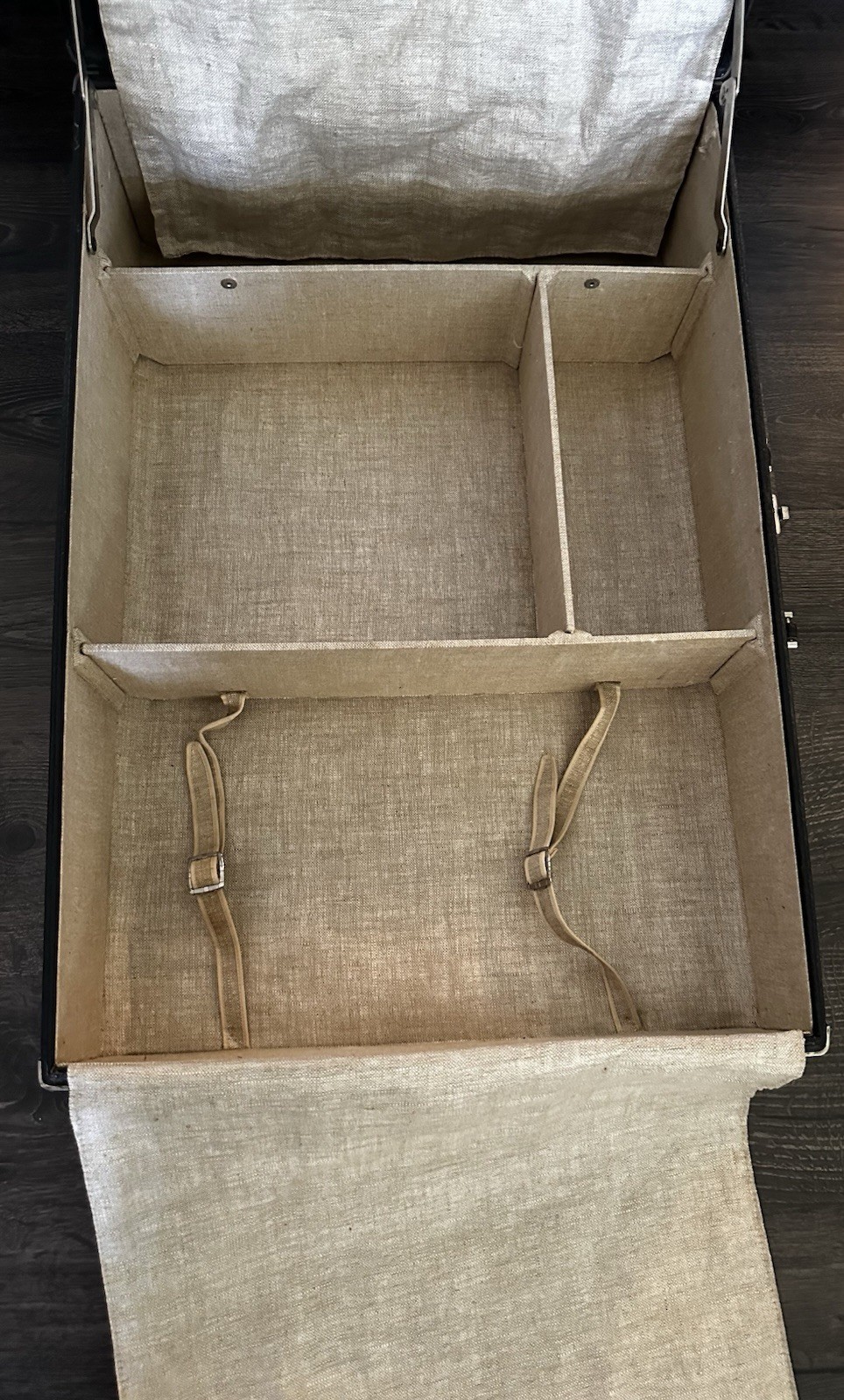 VTG XL Travel Wardrobe Suitcase With Hangers And Compartments Hartmann Style