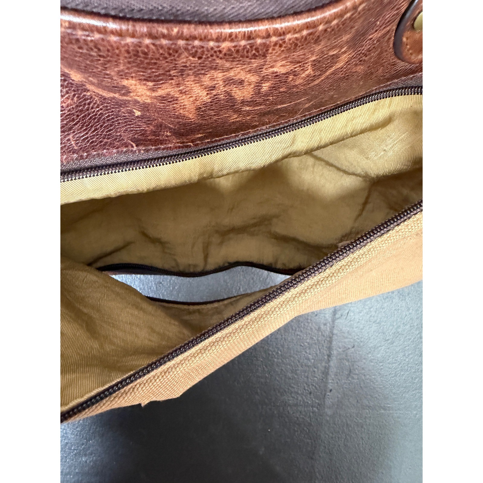 Duluth Trading Co Travel Bag Unisex Large Brown Vintage Canvas Leather Trolley
