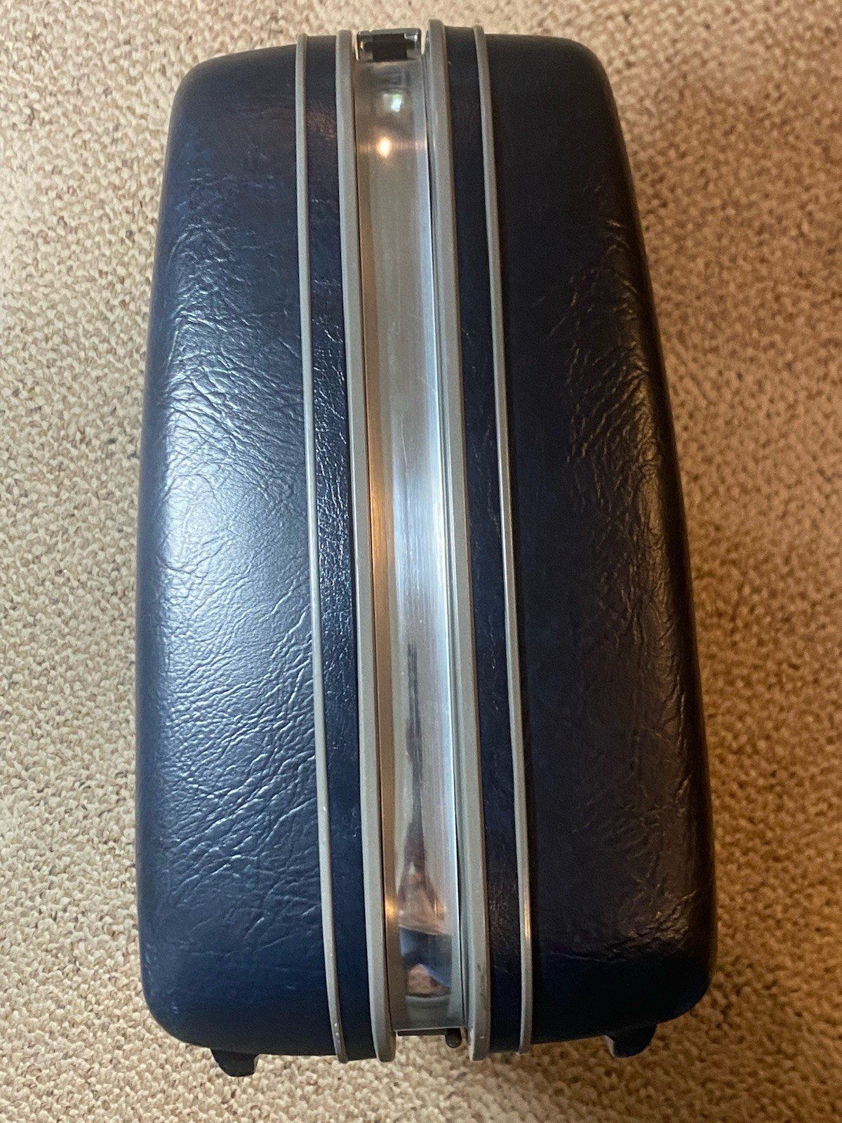 Vtg Samsonite Profile II Blue Hard Shell Luggage Suitcase w/Key 20″ X 13” X 6”
