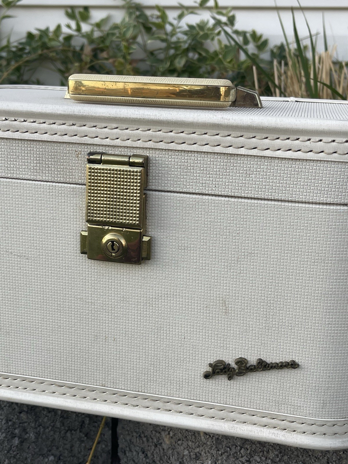 Lady Baltimore Starline Vanity Train Case w/Mirror 1950s Vintage Travel Suitcase