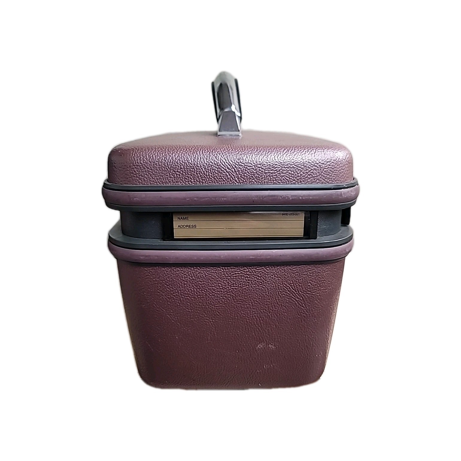 Vintage Samsonite Silhouette Traveler Carry On Makeup Case Brown Mauve