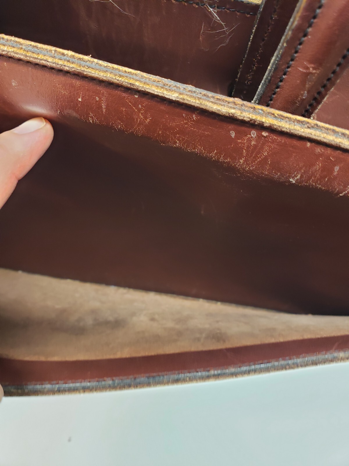 vintage Hartmann Luggage Leather Briefcase Satchel 17″ x 12″