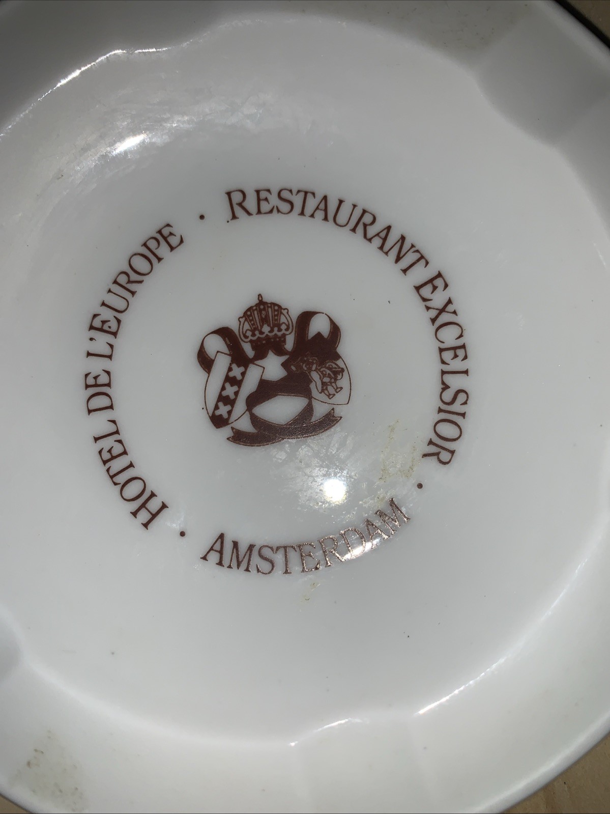 Vintage Hotel Ashtrays And Accessory Plates: Paris, Amsterdam And Birmingham