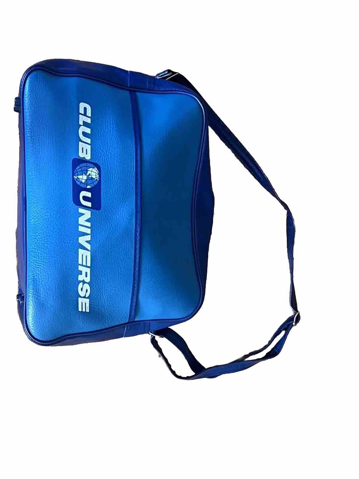 Vintage 1970’s Panam Style Naugahyde Explorer Blue Travel Bag for Club Universe