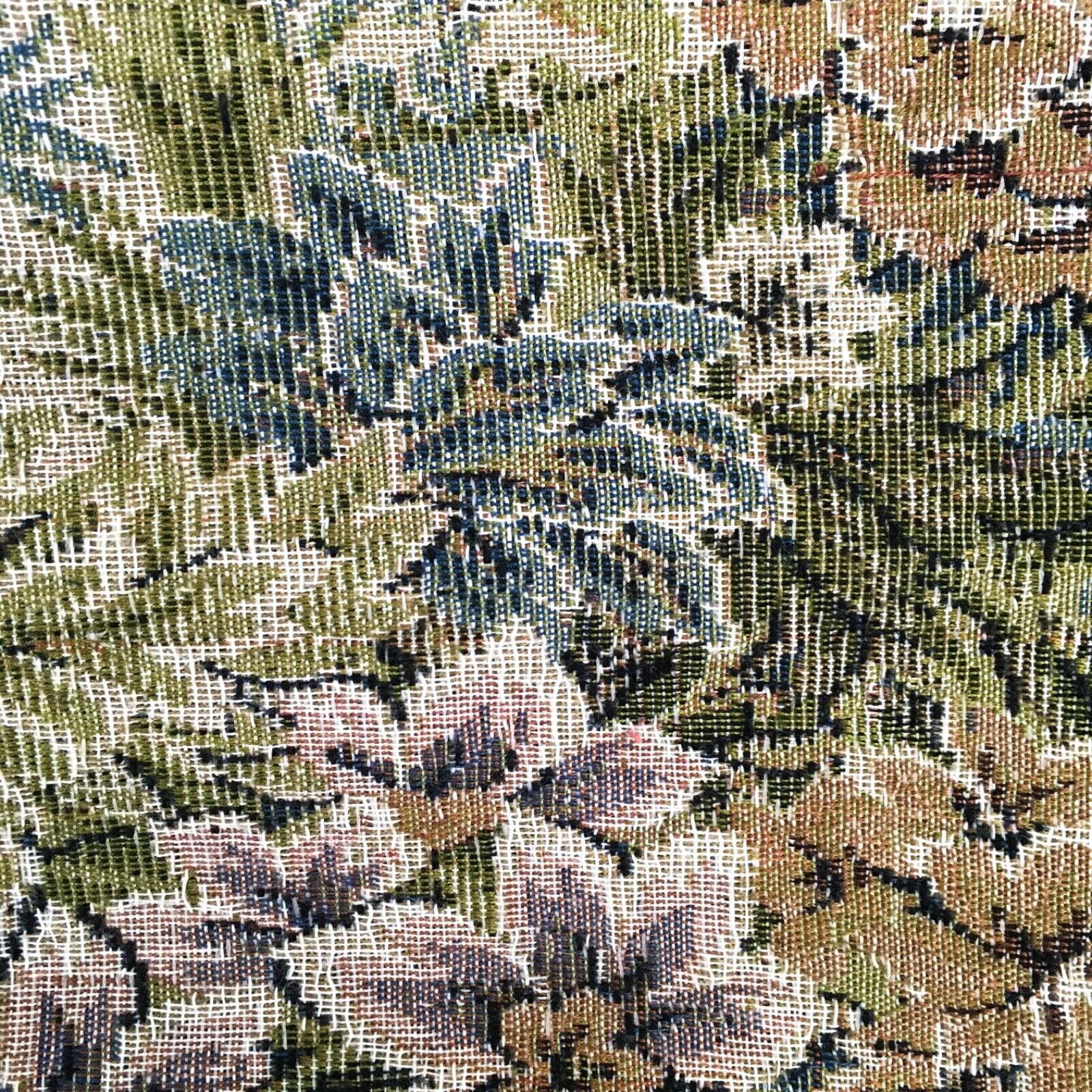 vintage 80s Jordache floral tapestry carpet bag carry on luggage weekender