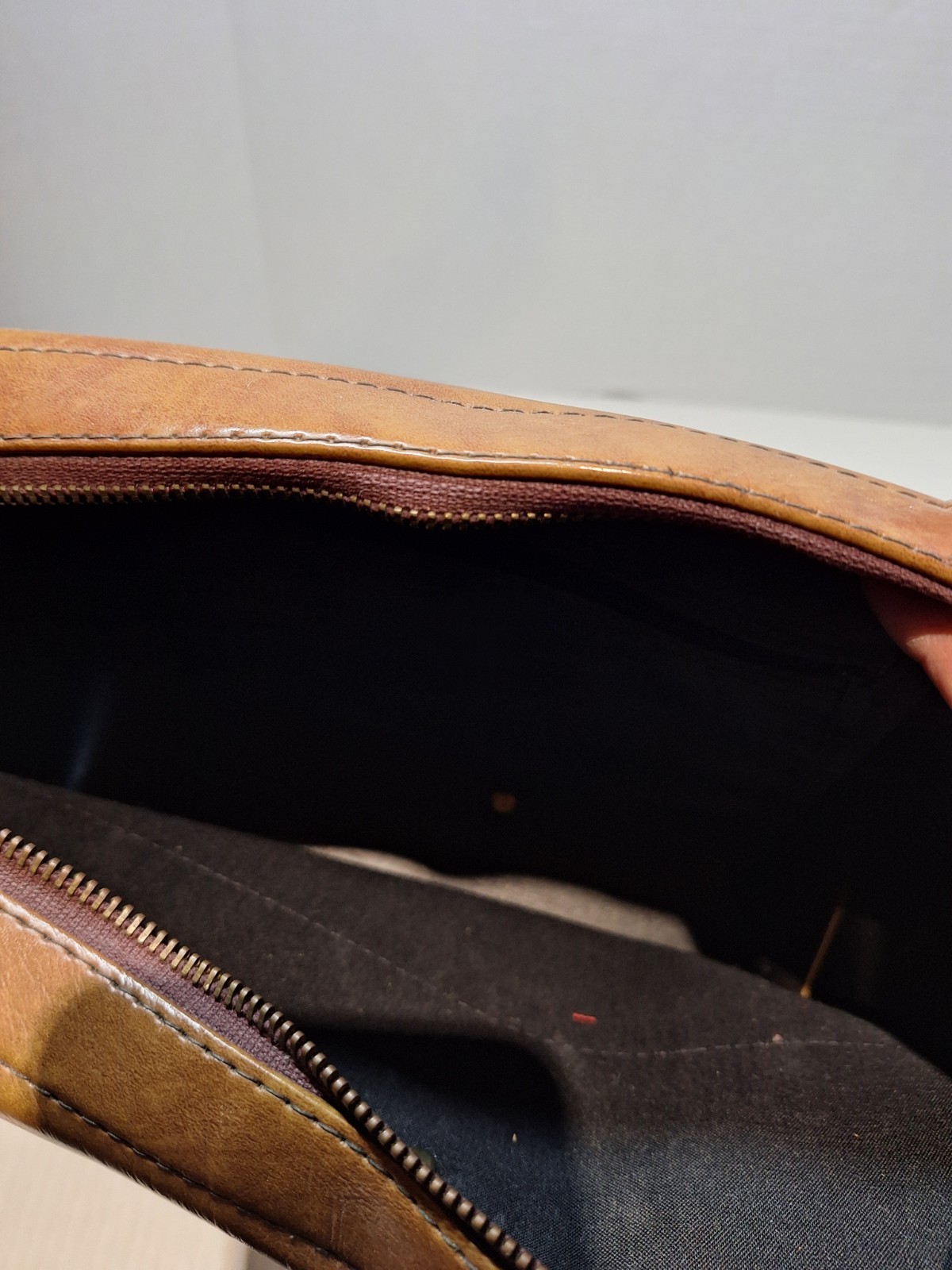 Airway Vintage Brown Leather Luggage Breifcase carry-on Suitcase Shoulder Bag