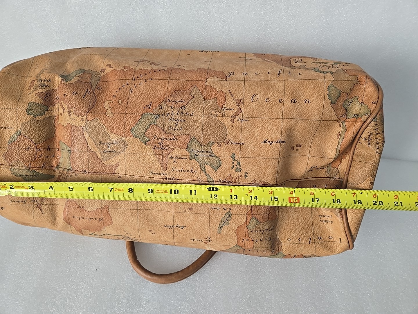 Vintage Magellan World Map Duffel Bag Weekender Carry-On 1990s