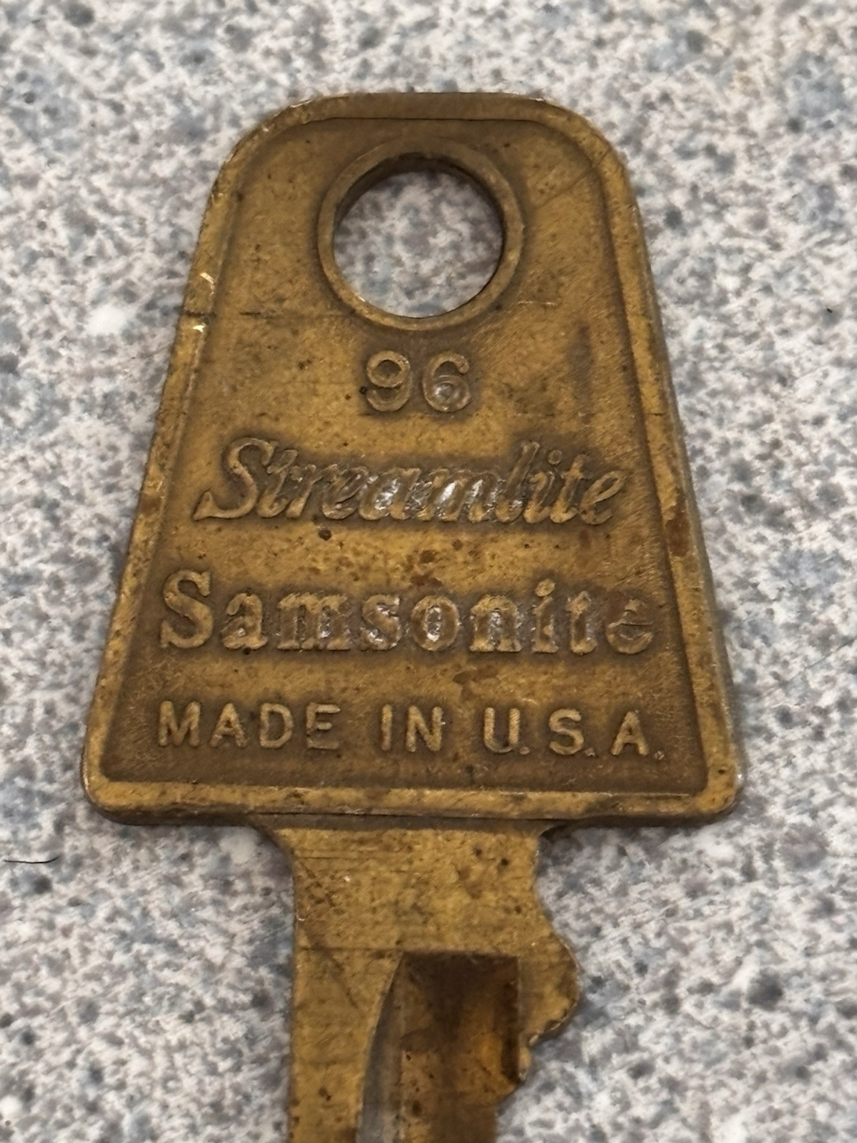 Vintage OEM Replacement Samsonite Streamlite Luggage Key #96 USA Shwayder Bros