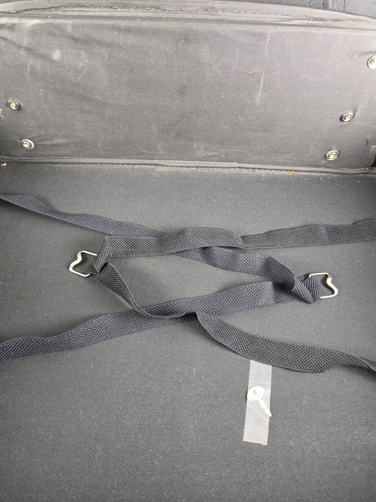 Vintage Baby Blue Buckled Suitcase With Lock And Key
