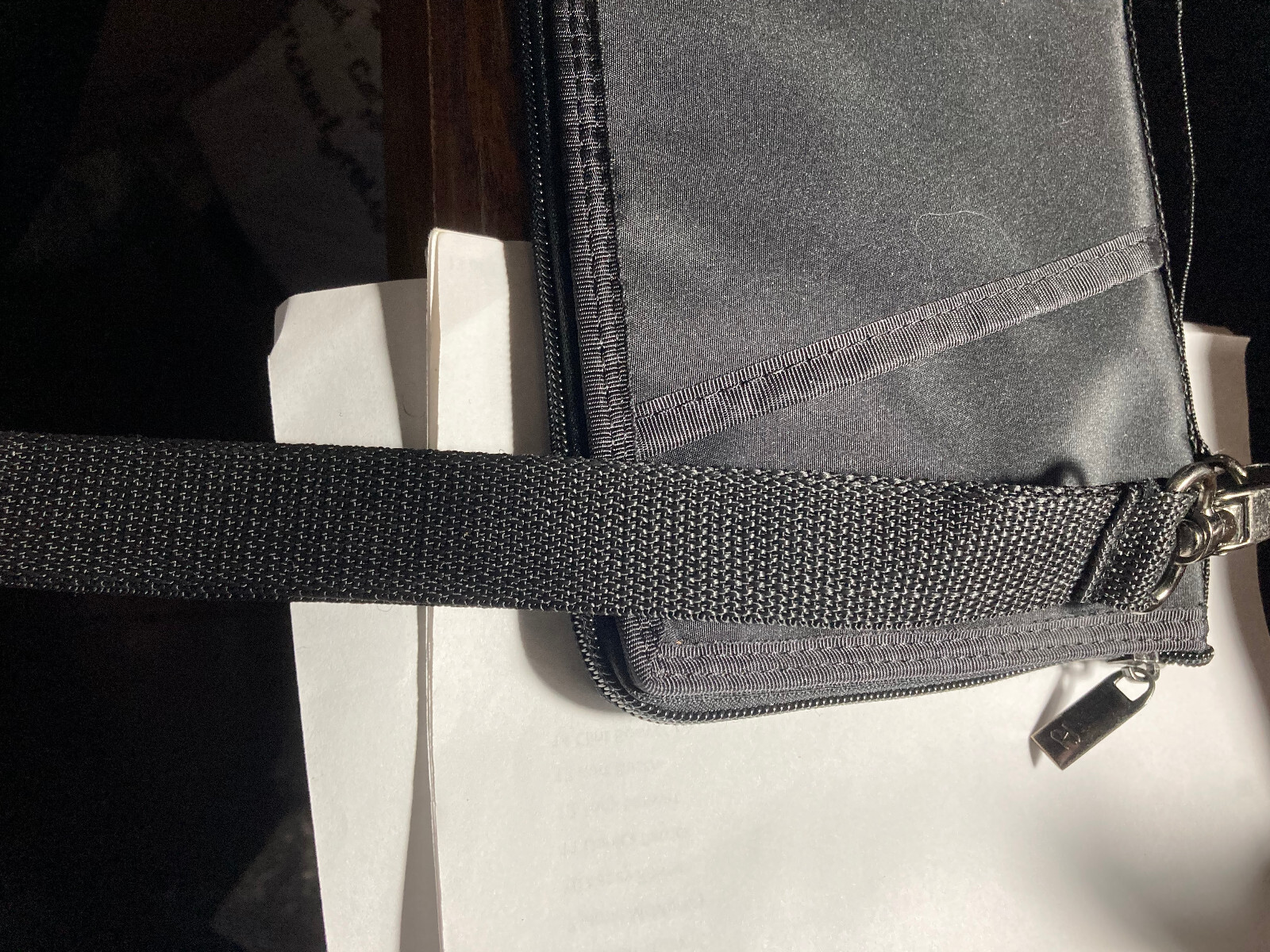 Vintage AMERICAN TOURISTER 2 pc Black Nylon Travel Set for documents & items NEW