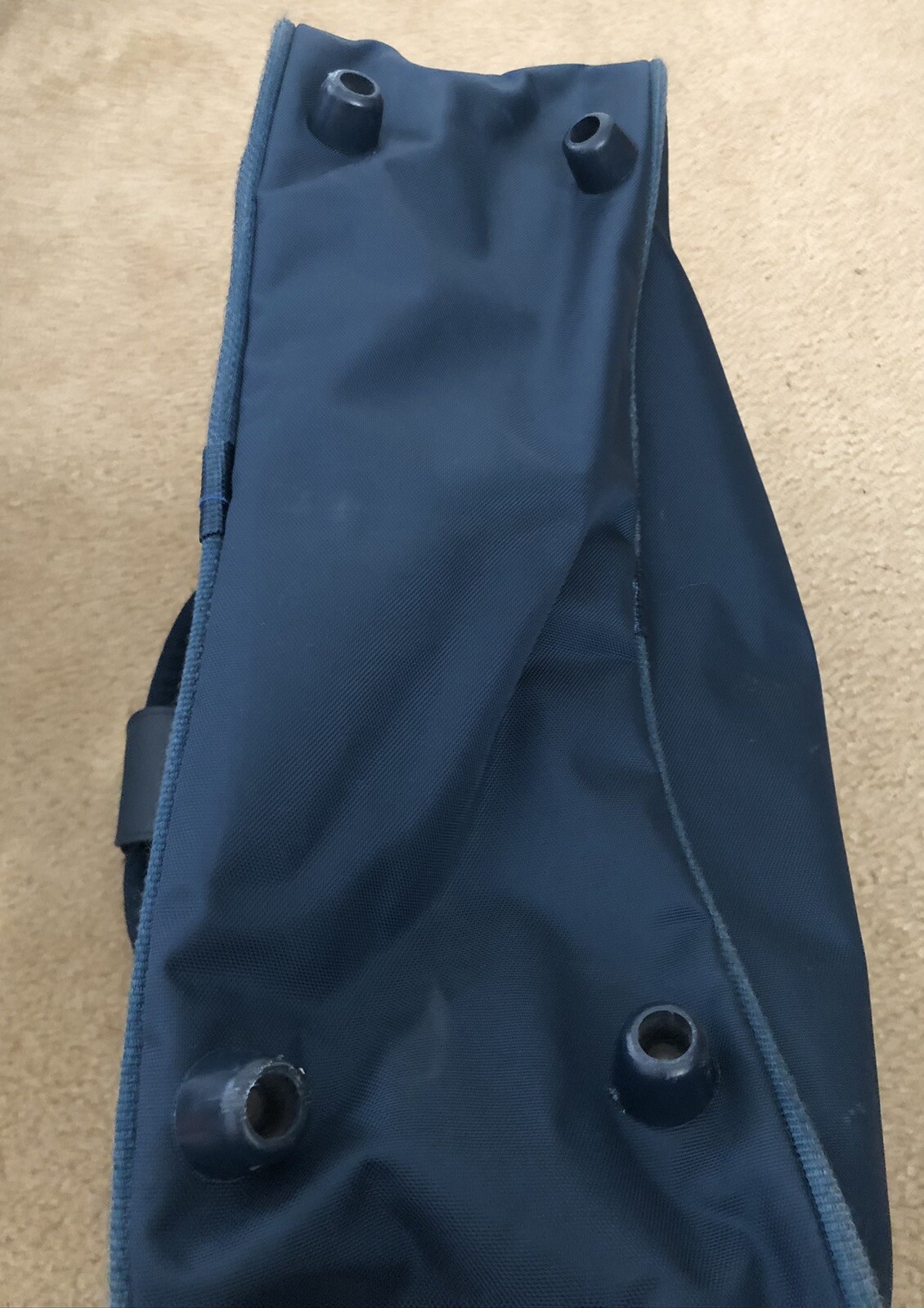 Vintage AMERICAN TOURISTER Blue Duffle Soft Canvas Carry On Suitcase Bag RARE