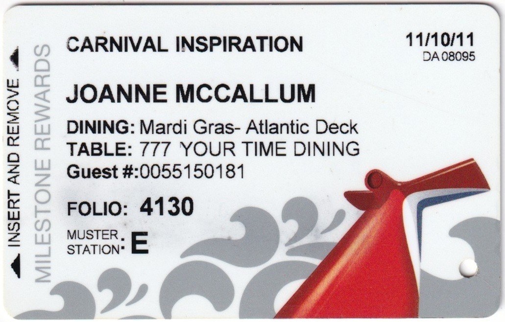 Collectible Carnival Cruise Line Room Keys – choose ship (A to J) *Free Shipping