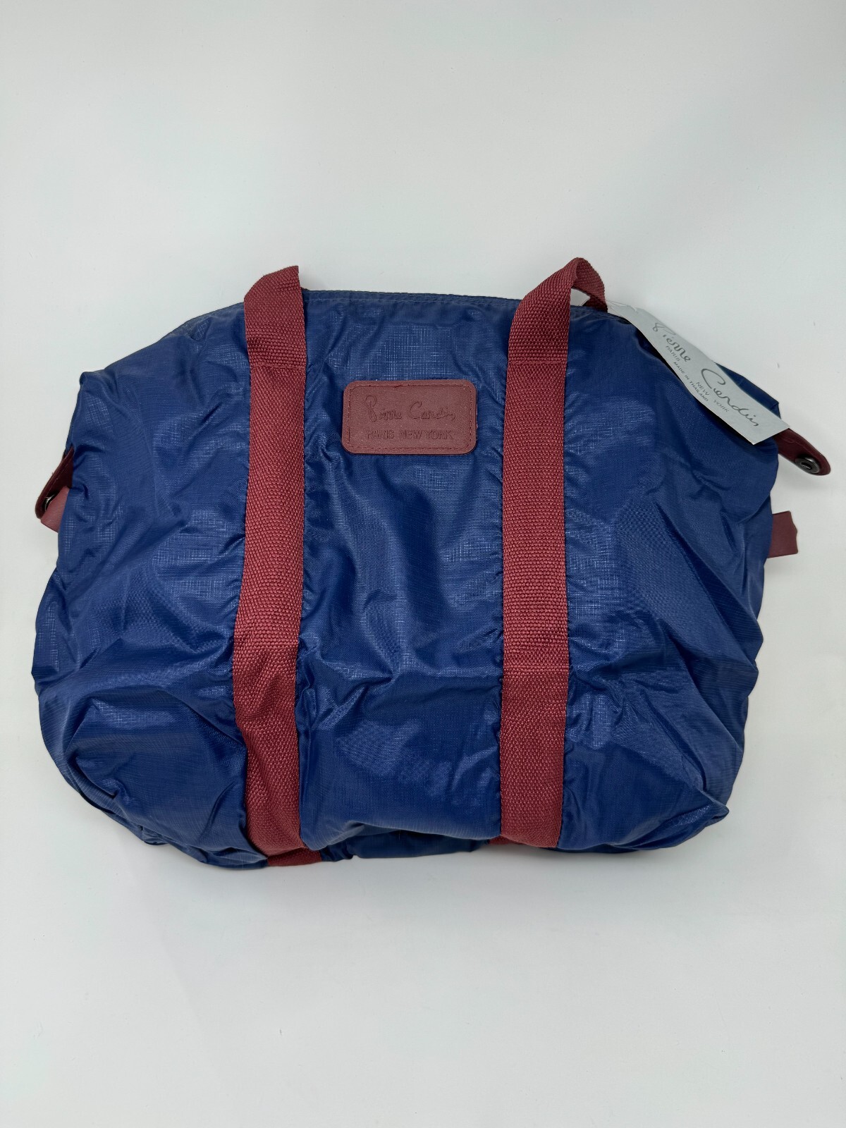 New With Tags Vintage Pierre Cardin Paris New York Navy Tote Travel Bag