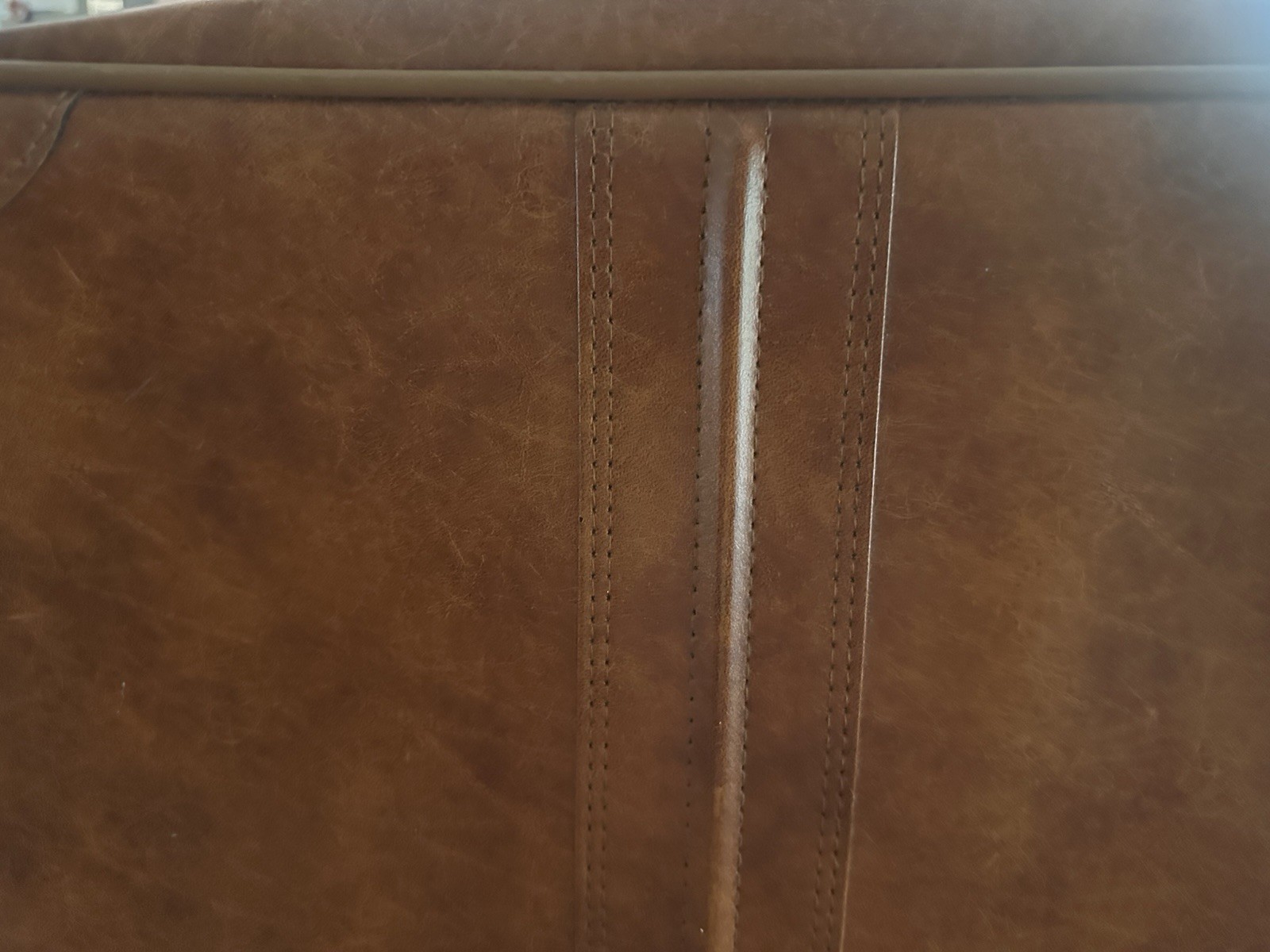 Vintage 1970s Brown Leather Hard Case Duffle Bag Lockable Compartments