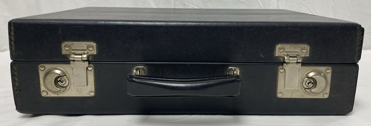 Stebco Tufide Briefcase~Black~VTG~No Key~Original Tag Inside~Fair Cond~One Owner