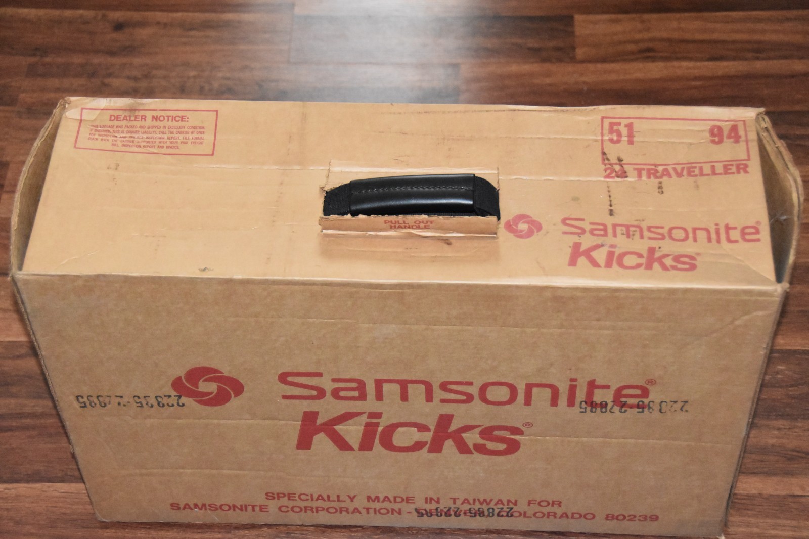 NEW VINTAGE 1980s Samsonite Kicks Traveler 24 Luggage Suitcase NWT & BOX Black