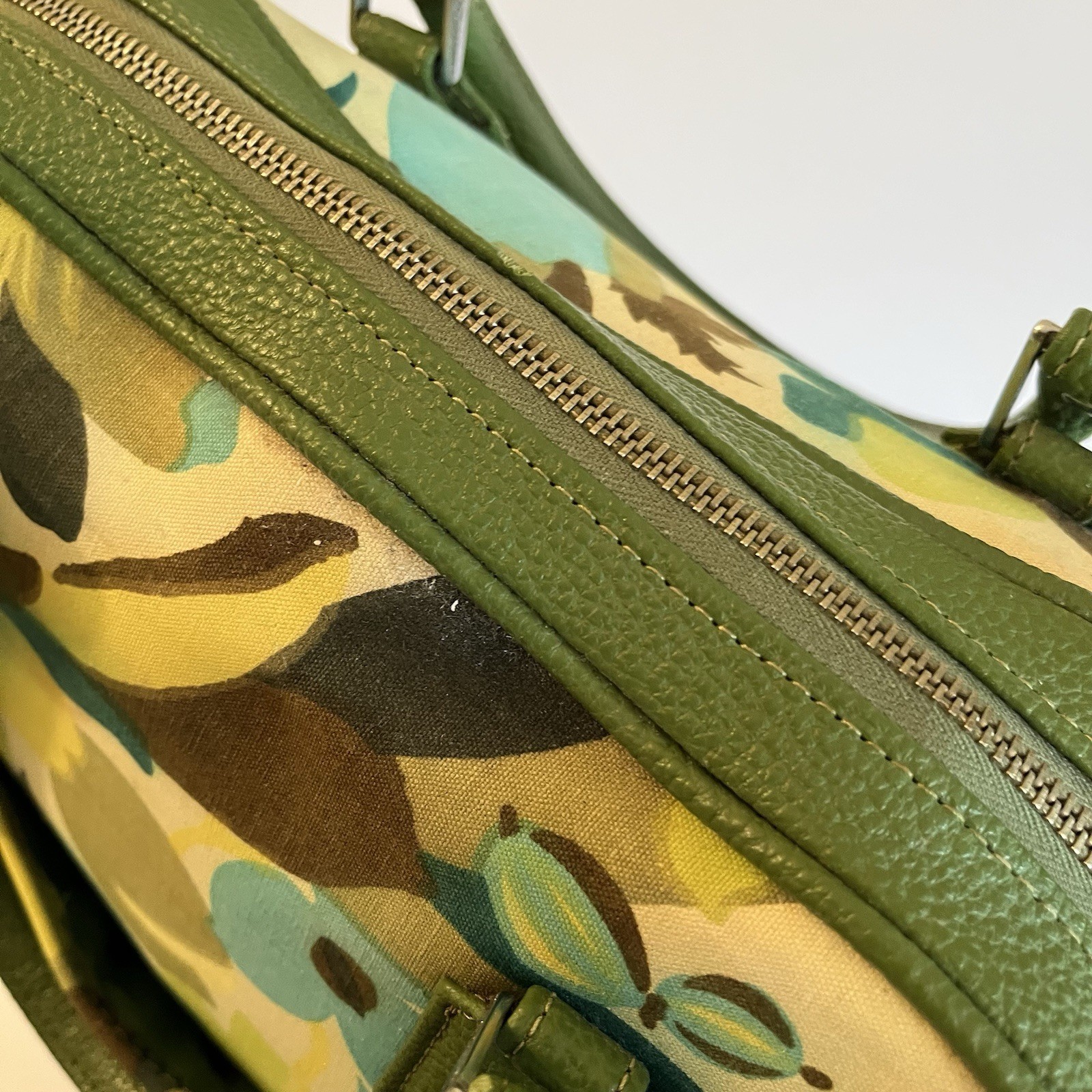Vtg Samsonite Saturn Carry-On Travel Luggage Mod Flower Green Hippie Boho Retro