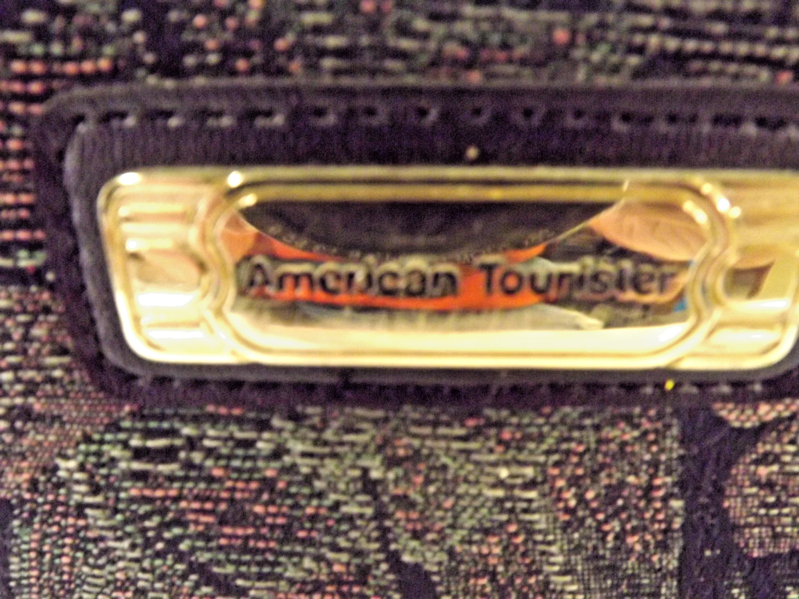 VTG American Tourister Tapestry Train Case Oval Carry On Luggage Bag Makeup