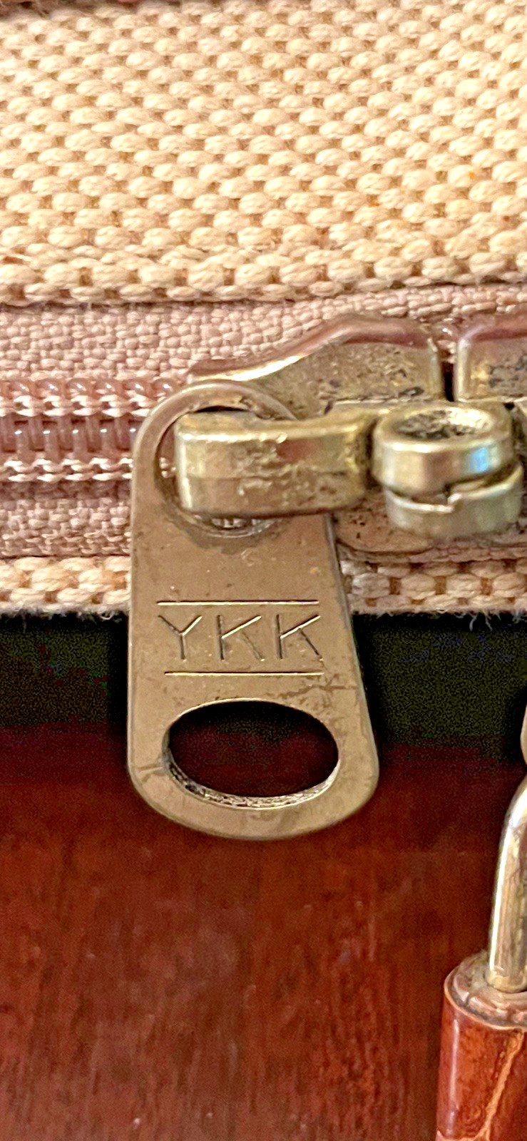 Vtg Garment Bag- Classic Luggage Tan Tweed Brown Croc Takashimaya Japan/NY TAGS