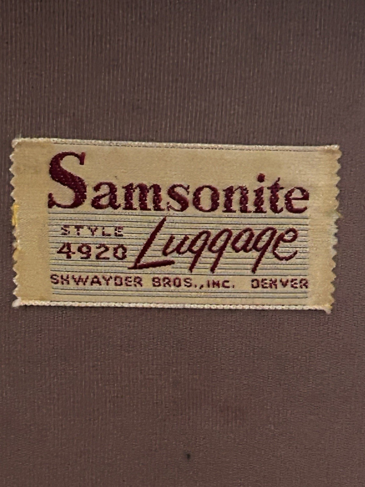 Vintage Samsonite Round Hat Box Suitcase Luggage 4920 Hard Case Leather