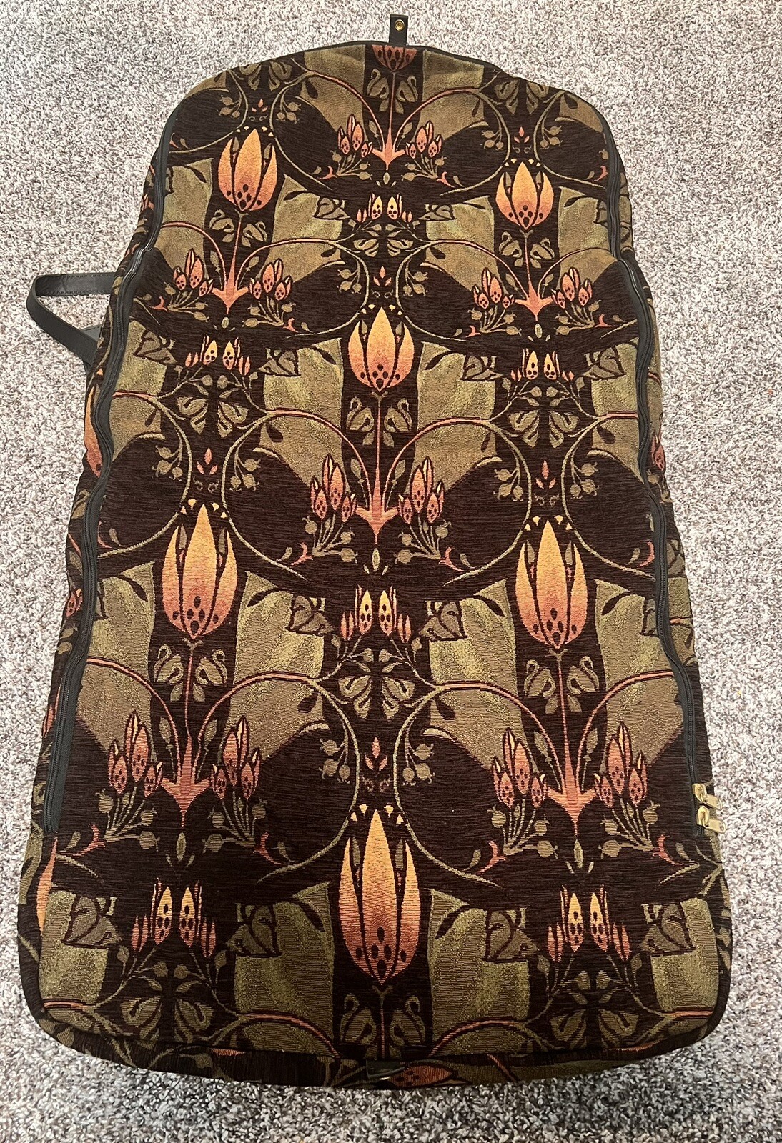 Vintage Gevive By Boyt~Tapestry Garment/Suit Bag~Approx. 48″TX24″W Folded