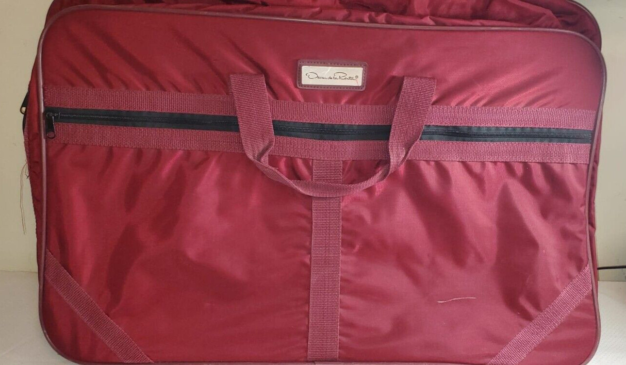 Vintage Oscar de la Renta Luggage Burgandy