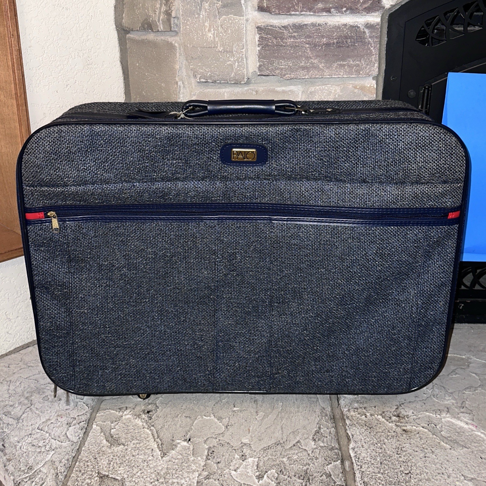 Set of 3 New Vintage Palo Jute Tweed Rolling Suitcase Luggage Carry-On Bag Lot