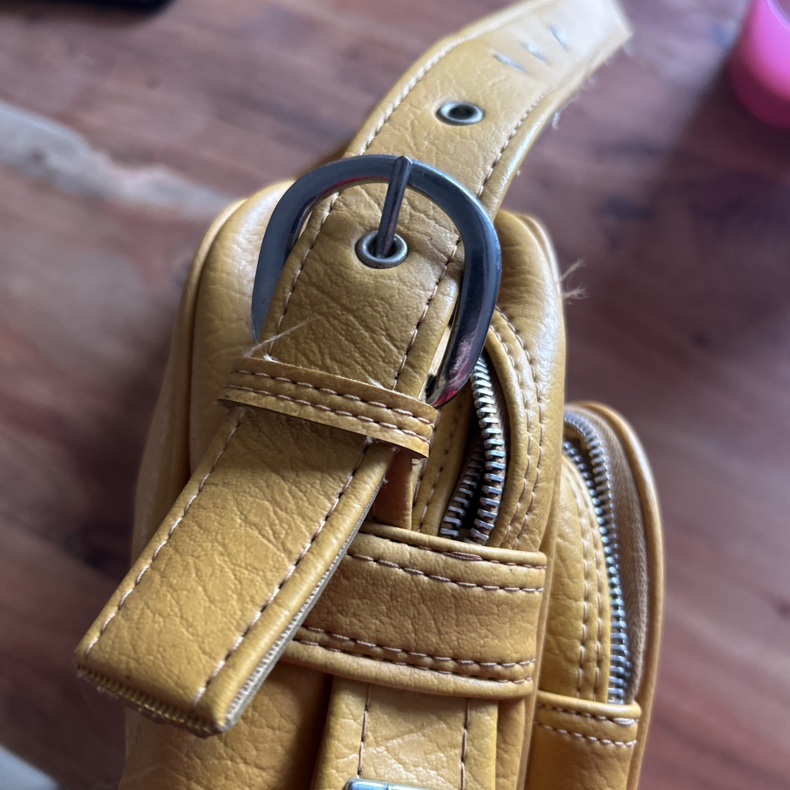 Vintage 1970s Interpur Yellow Luggage Handbag Made In Korea