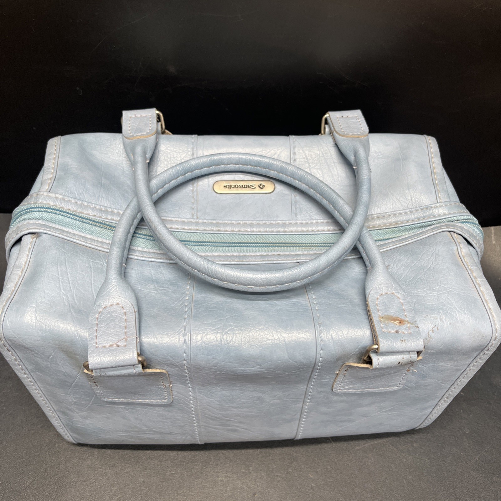 Vintage Samsonite Cordoba Blue Train Case Excellent Condition Mid 20th Century