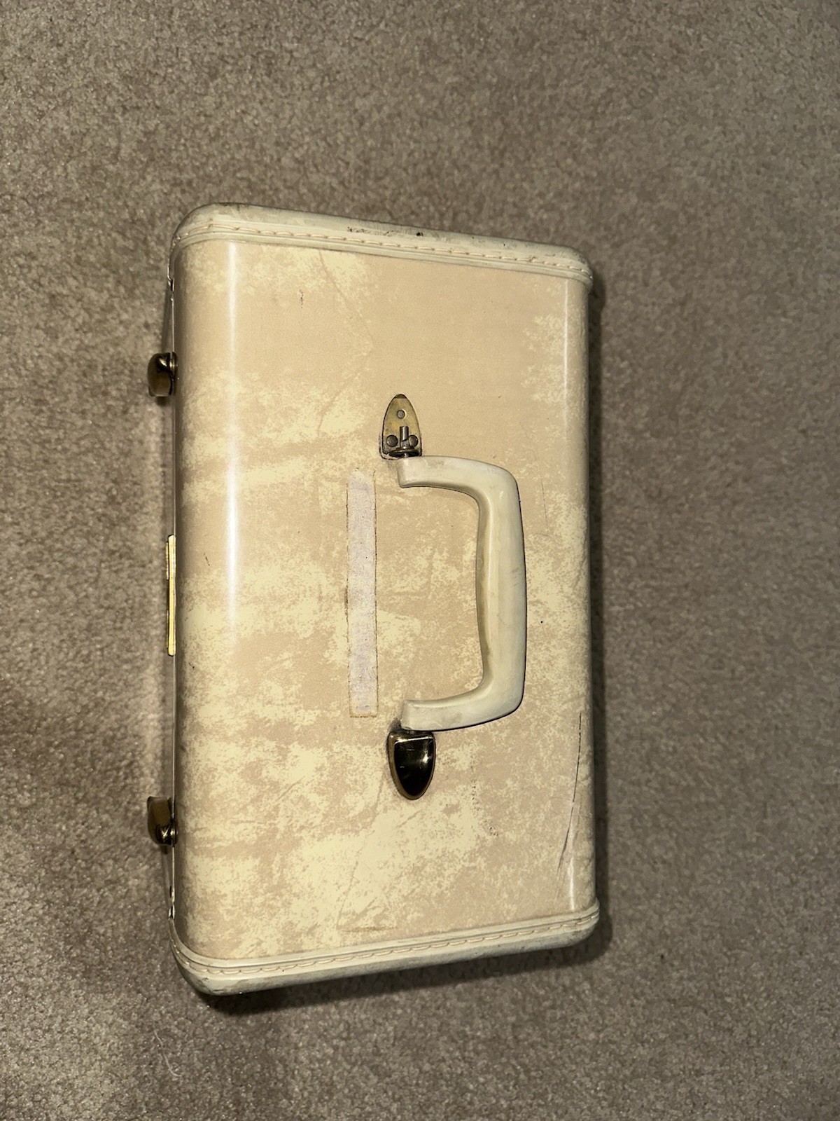 Vintage Samsonite Shwayder Bros Train Case Beauty Vanity Luggage – Beige/Cream