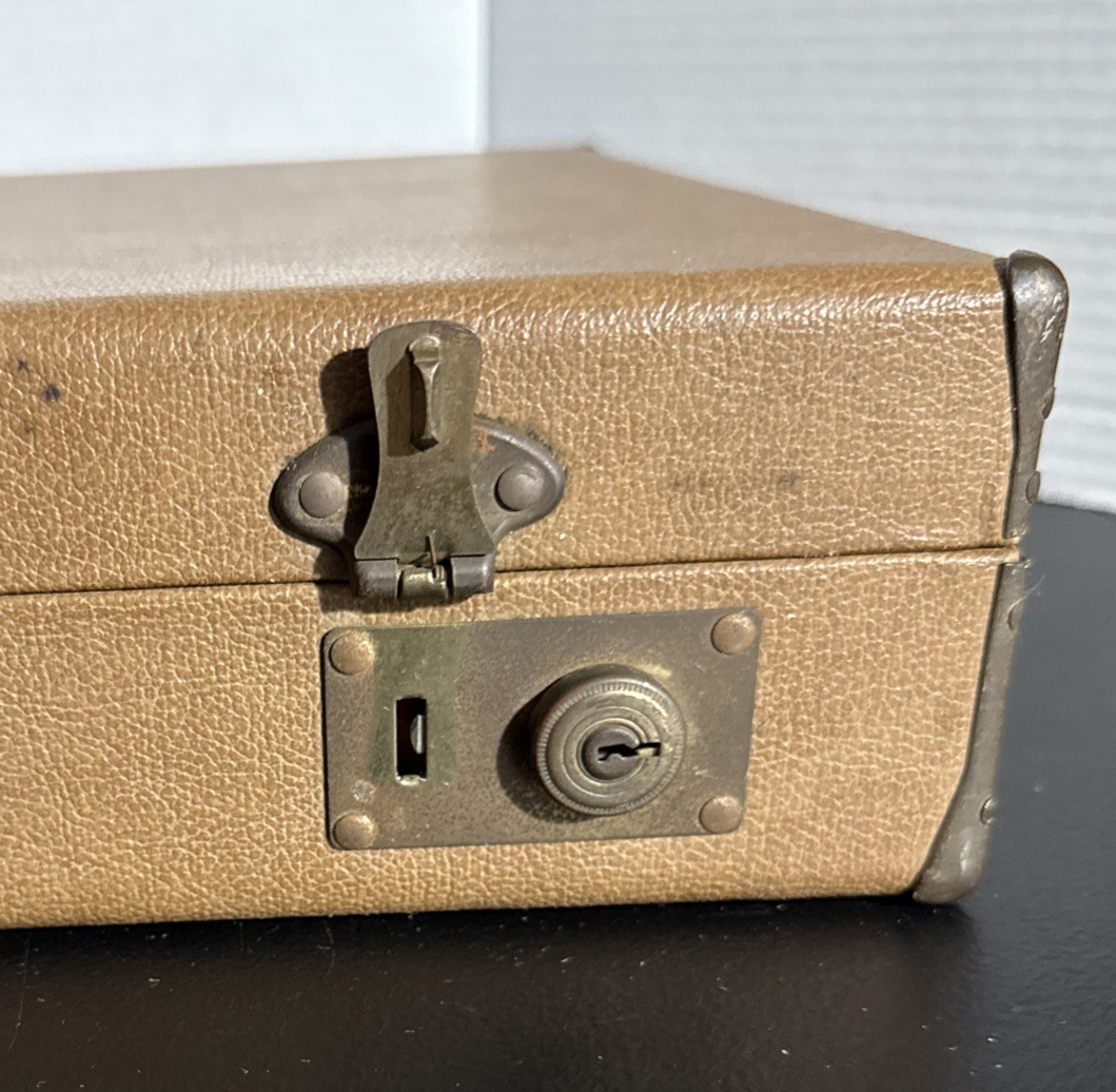 Vintage Attache Case Rigid Box Brief Case 1960’s No Keys
