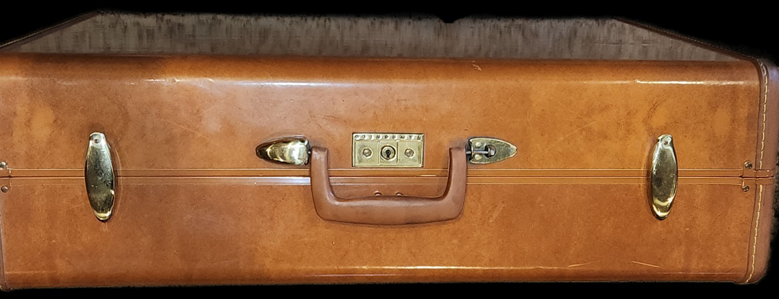 VTG~Samsonite~Shwayder Bros~Streamlite~Hard Side~Suitcase~Saddle Tan~26″~NO KEY